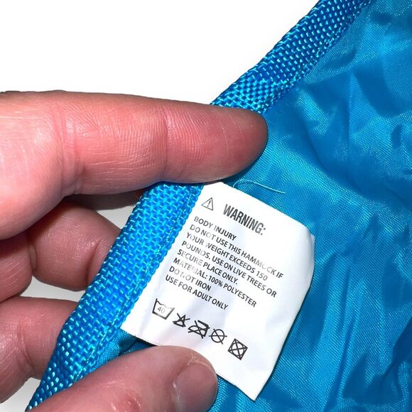 Best Brands Indoor Outdoor Hanging Chair Hammock Chair Kids Blue Green - Picture 6 of 6